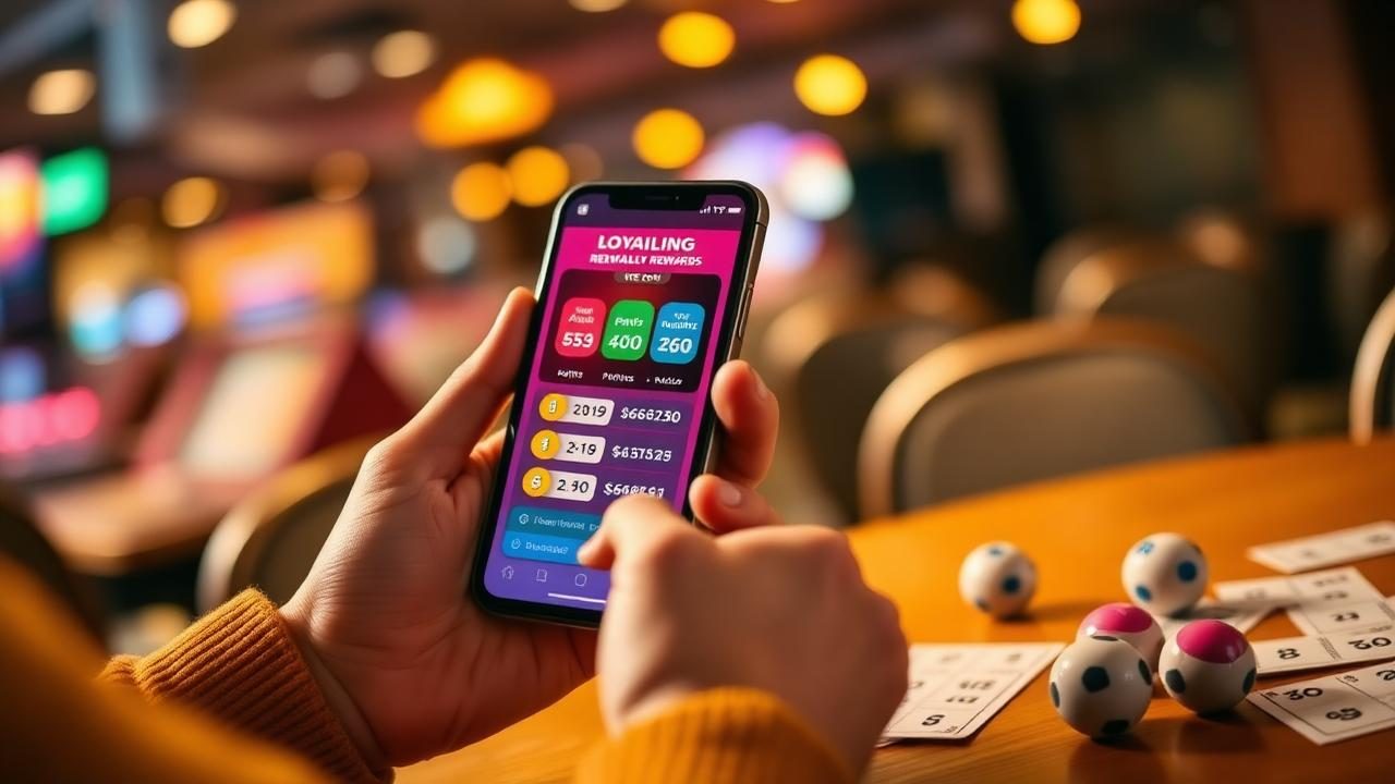 The MyBingo™ member app showing a player's loyalty card and raffle entries